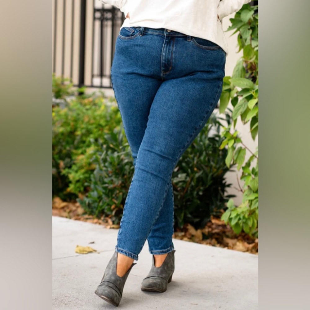 Judy Blue Petersburg Stone Washed High Rise Skinny Jeans, 18W